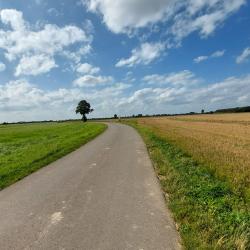Auf Strecke bei Hitze gegen den Wind und die Sonne